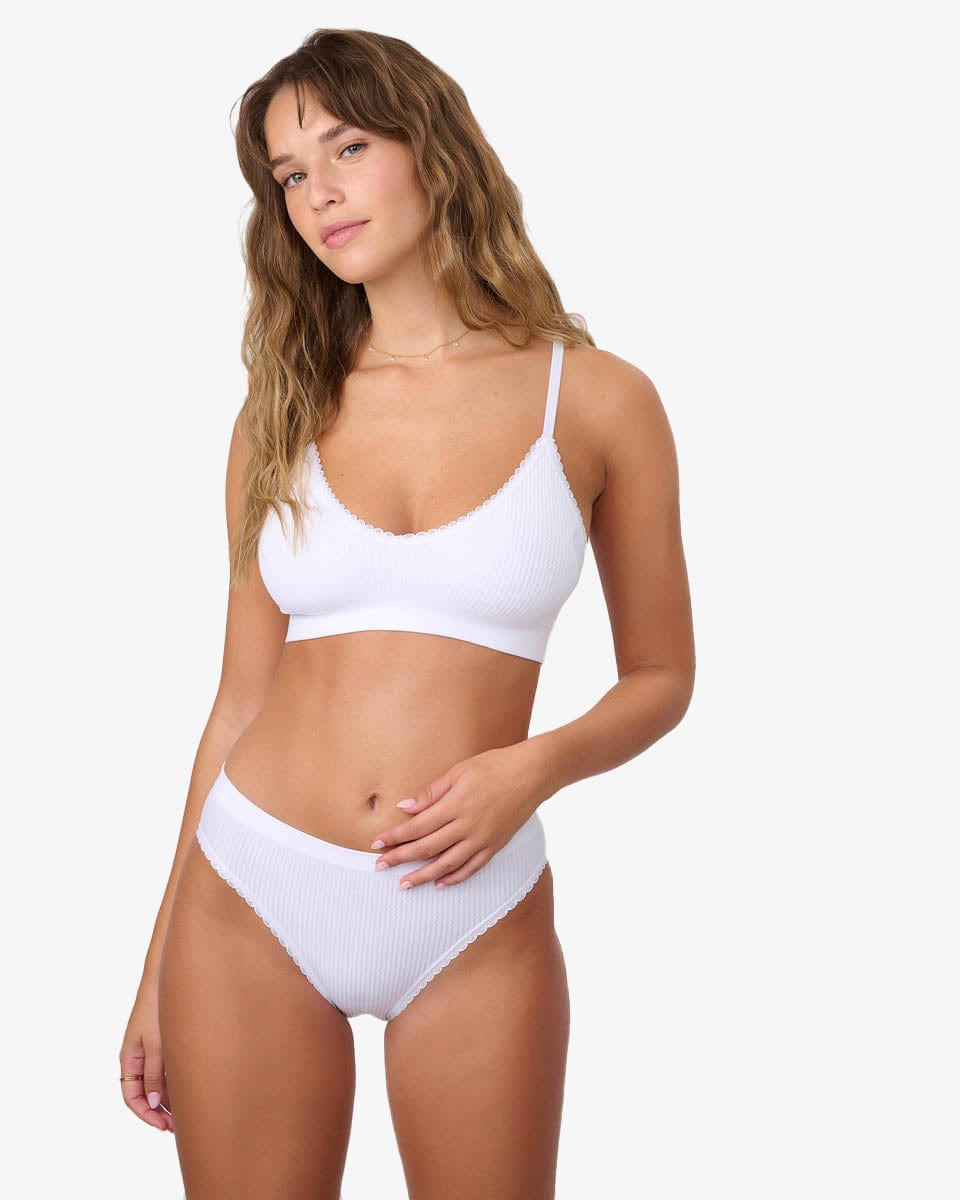 ברלט טקסטורת צמה סימלס קאפ נשלף - WHITE – תמונה 4