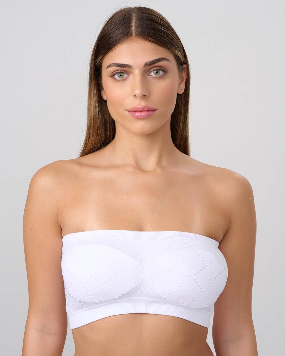 ברלט סטרפלס סימלס דו צדדי - WHITE – תמונה 1