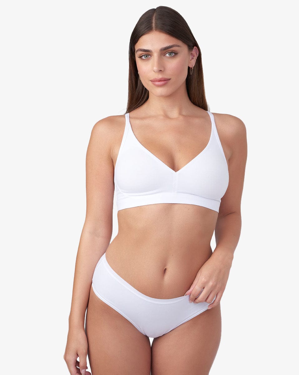 ברלט כותנה אלסטן - WHITE – תמונה 4