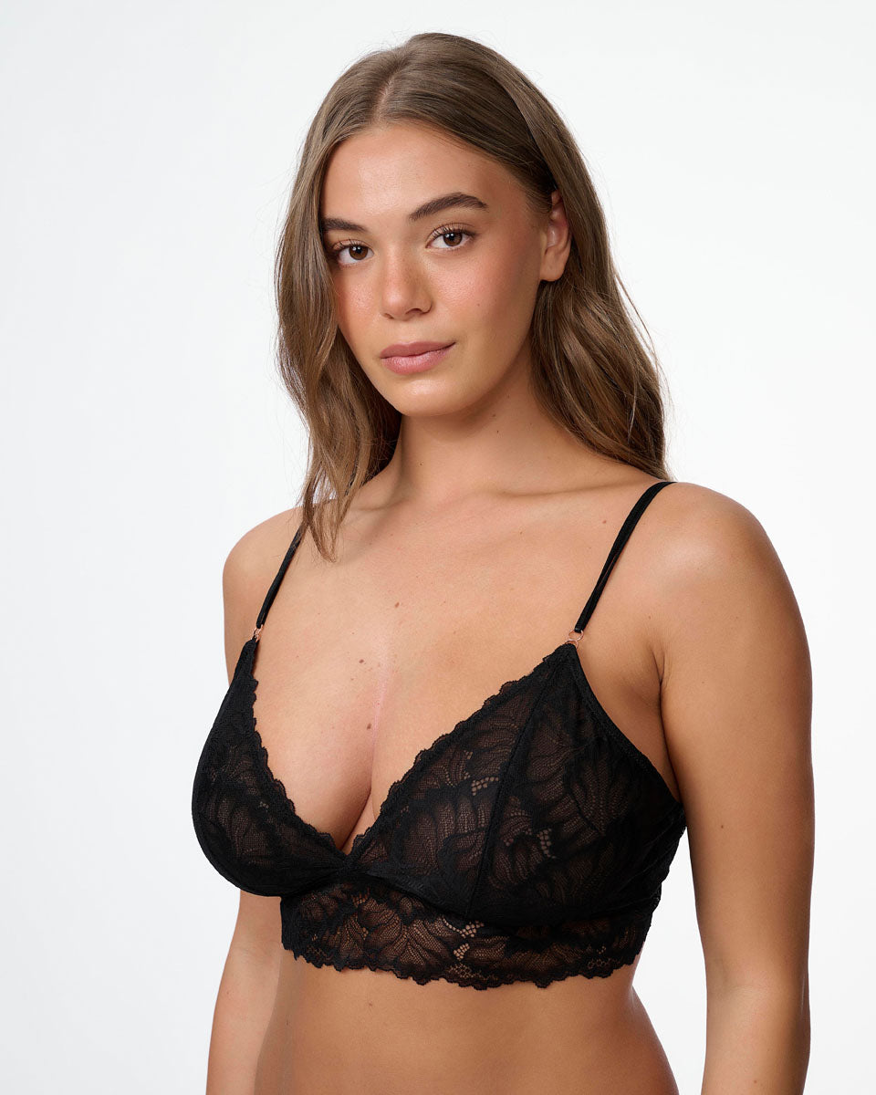 ברלט תחרה עלים ללא ריפוד וללא ברזלים