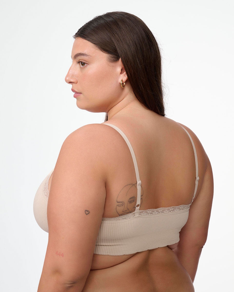 ברלט סימלס ריב עם ריפוד נשלף ותחרה עדינה