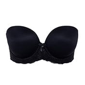 חזיית סטרפלס עם ברזלים בשילוב תחרה