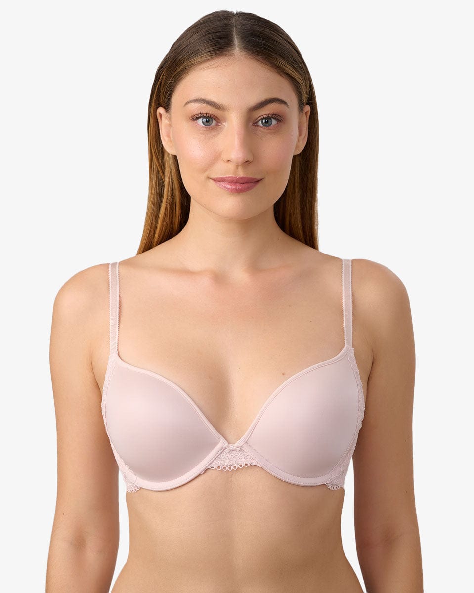 חזיית פוש אפ MEMORY מרופדת ורכה עם ברזלים - PINK – תמונה 1