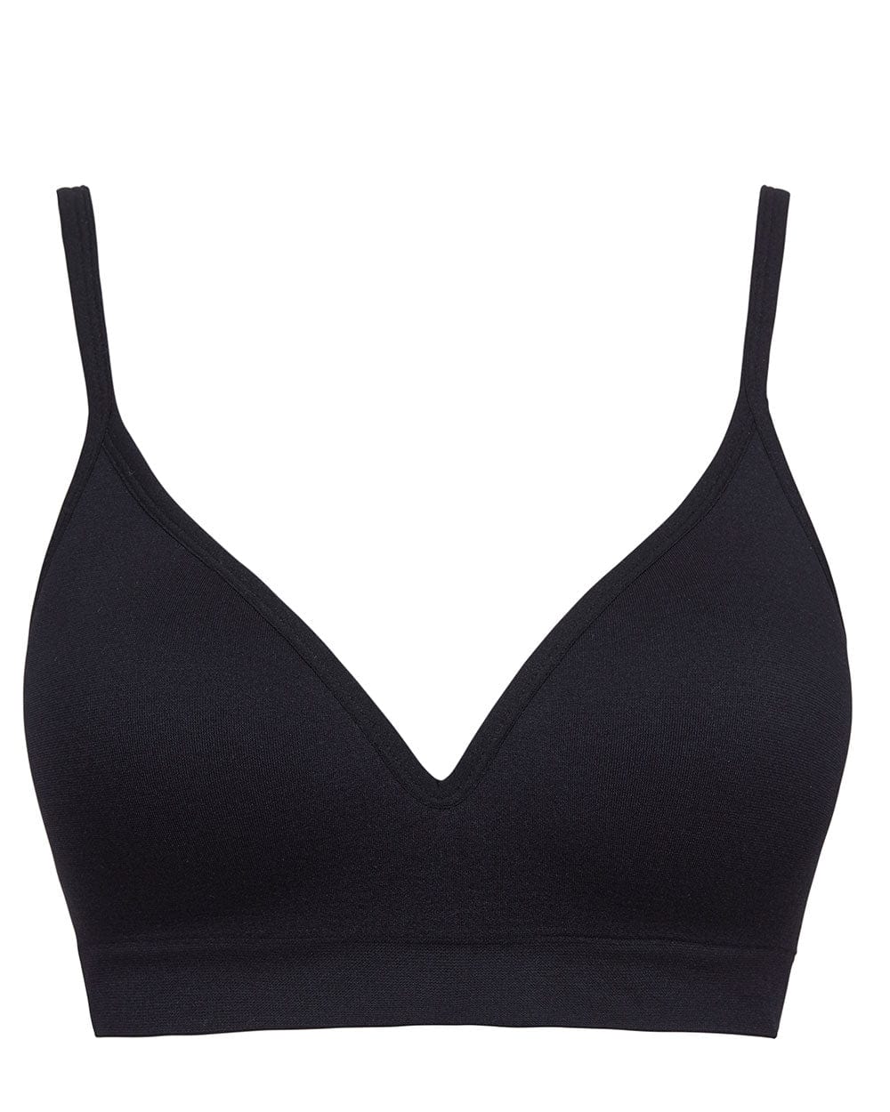 חזיית סימלס מרופדת ללא ברזלים בגזרת משולשים - BLACK – תמונה 4