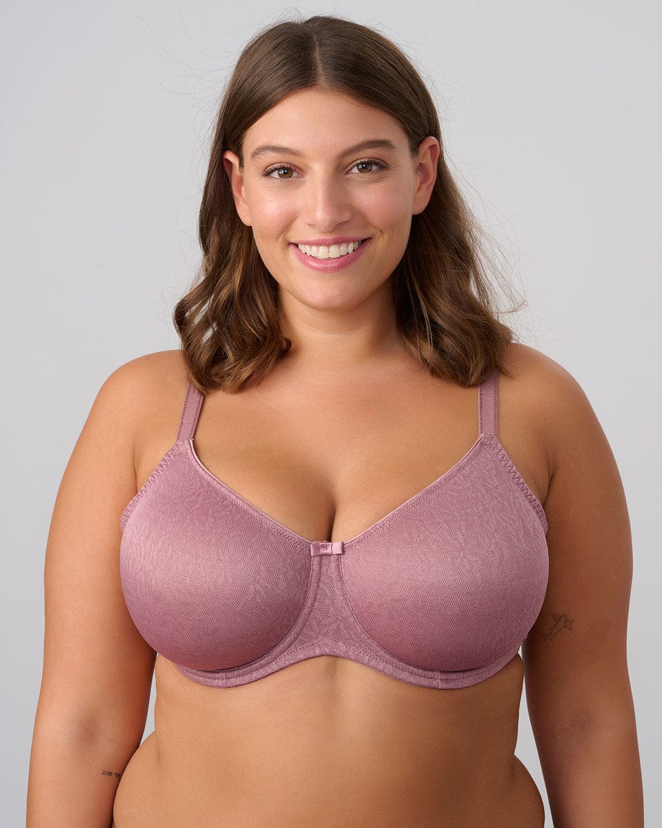 חזיית מינימייזר מבד ז'קרד - SMOKED PINK – תמונה 1