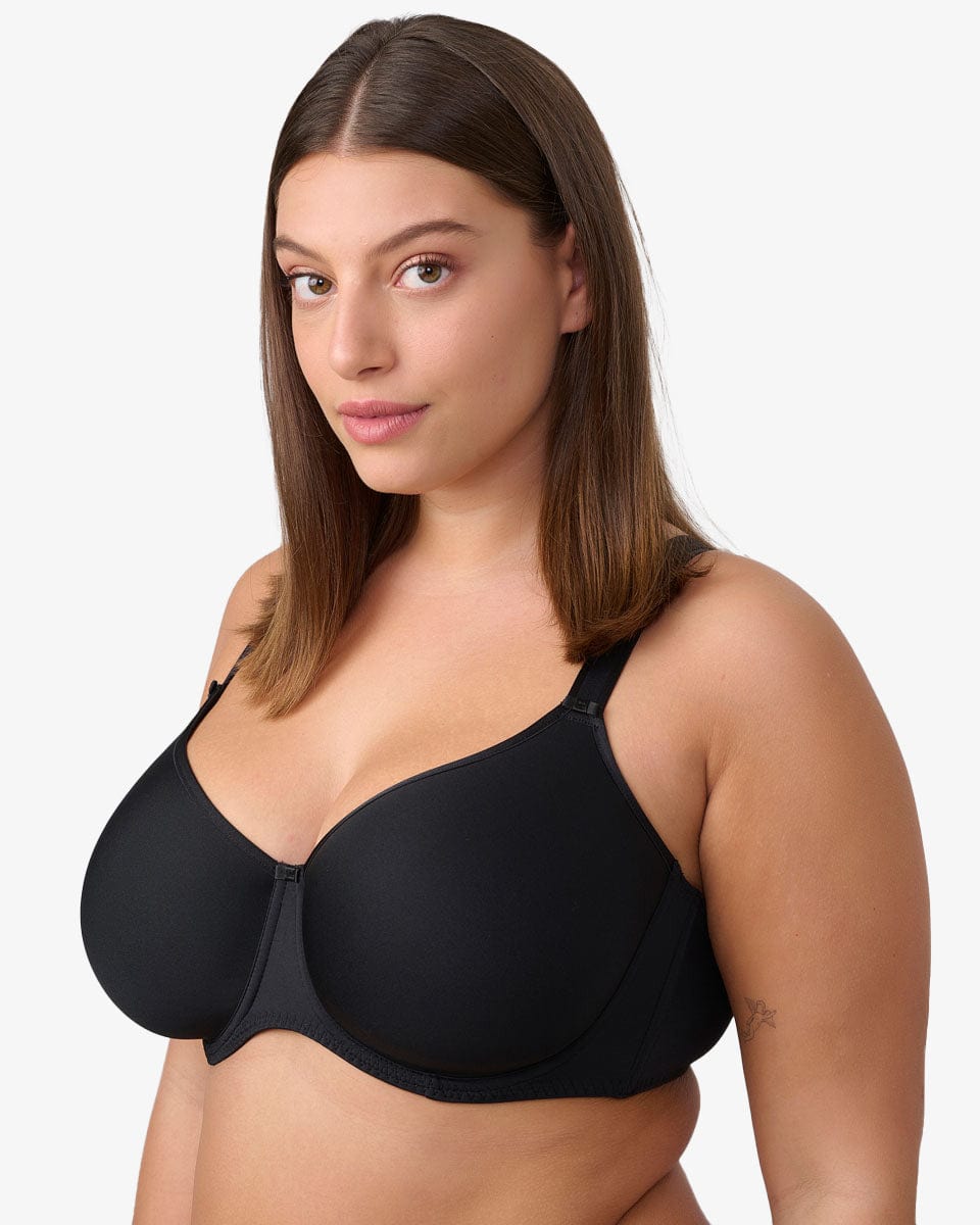 חזיית ספייסר עם ברזלים עד למידות גדולות - BLACK – תמונה 2