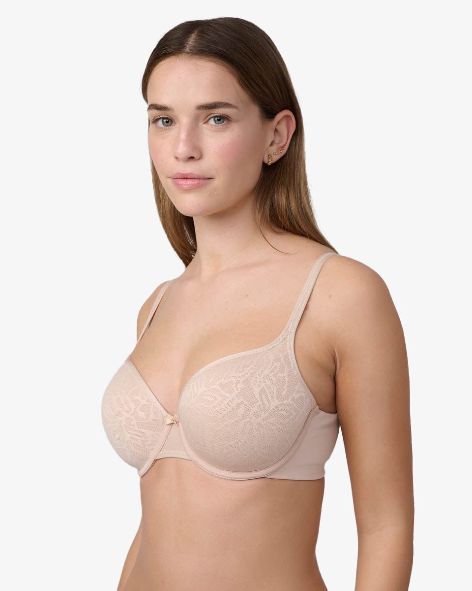 חזיית ספייסר מרופדת זאקרד עם ברזלים - NUDE – תמונה 2