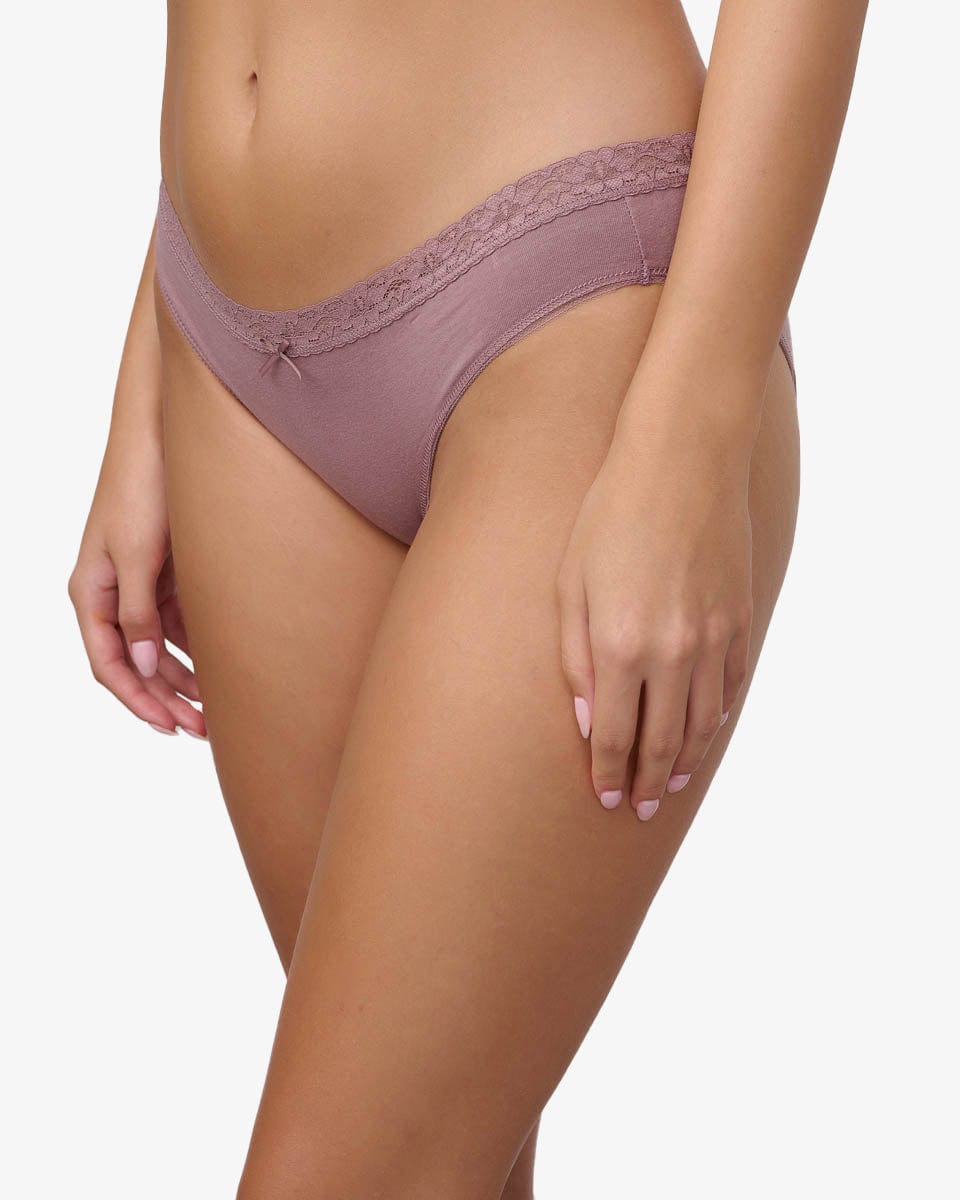 תחתון כותנה ביקיני - SMOKED PURPLE – תמונה 2