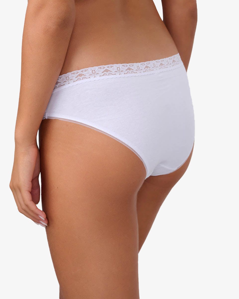 תחתון כותנה ביקיני - WHITE – תמונה 3