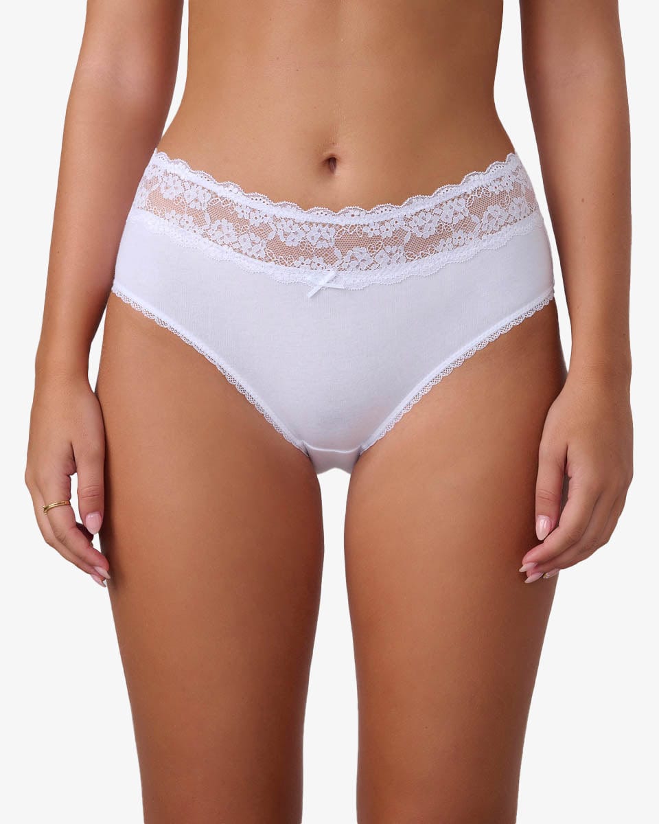 תחתון כותנה מידי - WHITE – תמונה 1