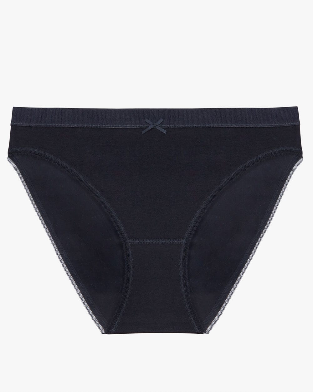 תחתון כותנה ביקיני הי-לג - BLACK – תמונה 4