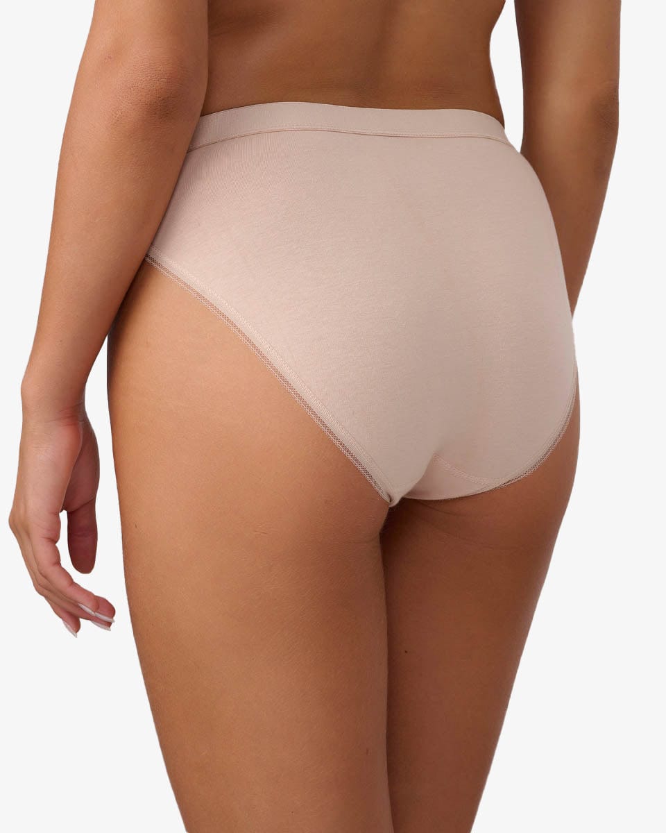 תחתון כותנה ביקיני הי-לג - NATURAL – תמונה 3