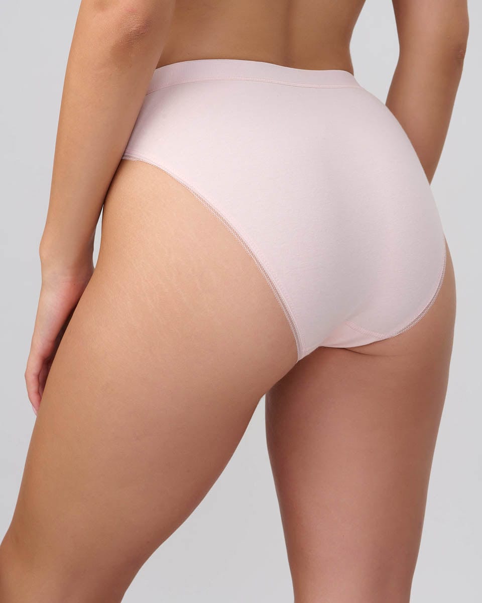 תחתון כותנה ביקיני הי-לג - LIGHT PINK – תמונה 3