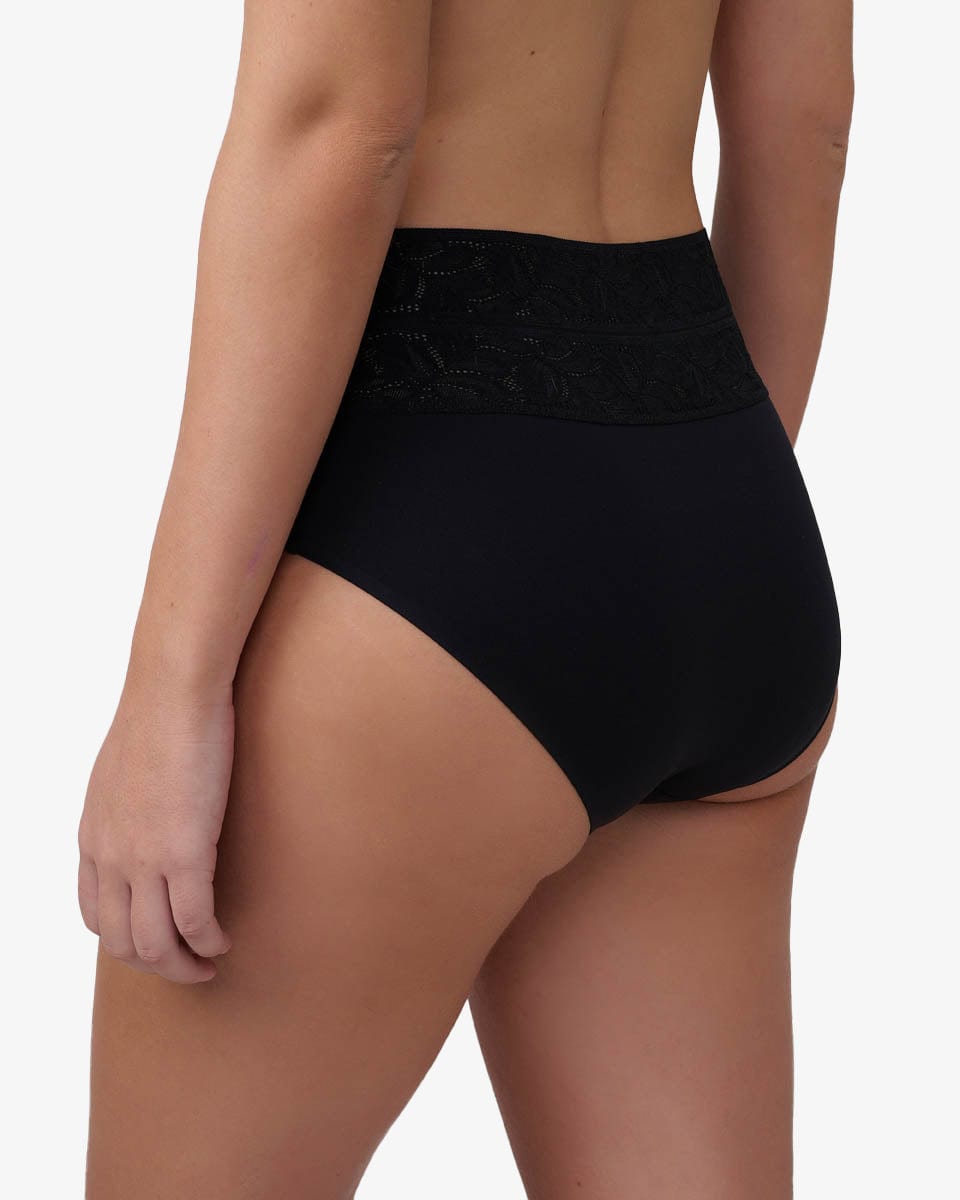 תחתוני מידי Invisible בשילוב תחרה - BLACK – תמונה 3