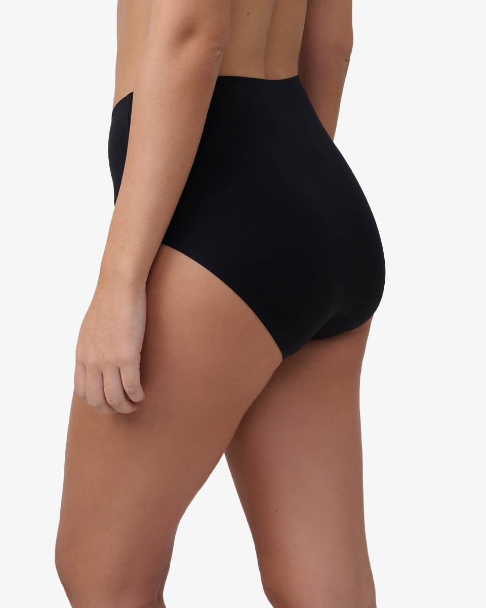 תחתוני מקסי Invisible בגזרה גבוהה - BLACK – תמונה 3