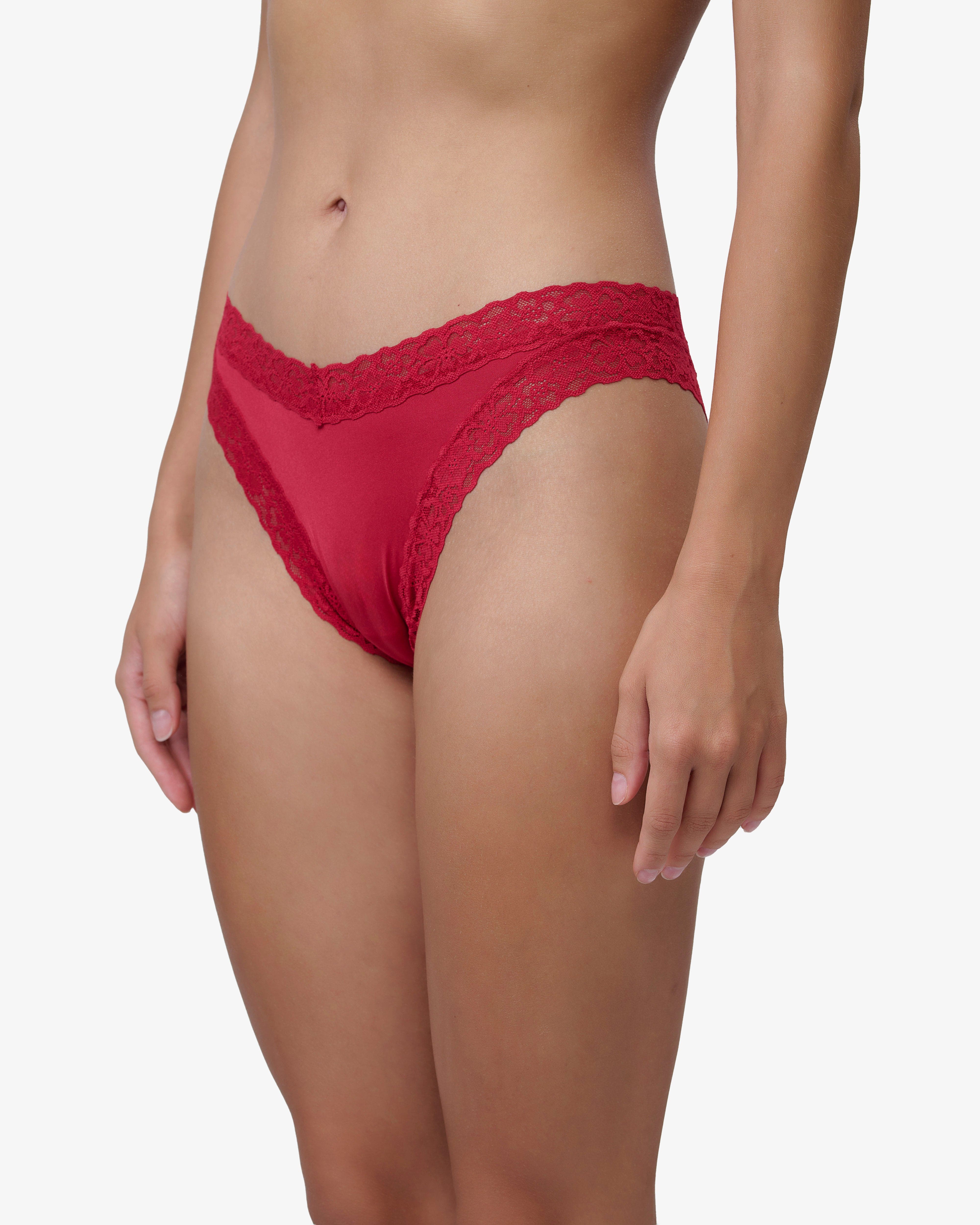 תחתון מיקרופייבר ברזילאי - RUBY RED – תמונה 2