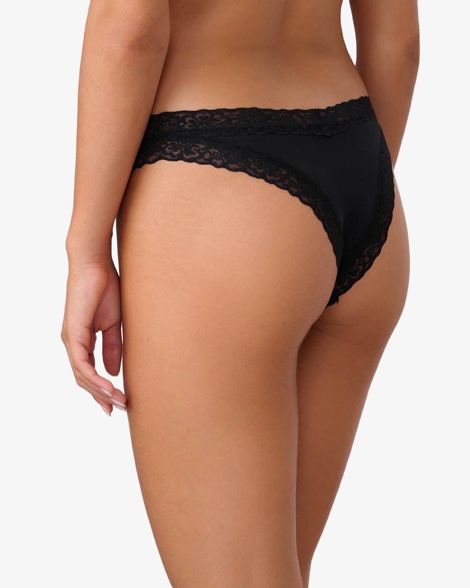 תחתון מיקרופייבר ברזילאי - BLACK – תמונה 3