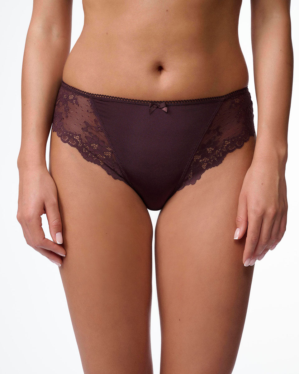 תחתון מיקרופייבר ביקיני בשילוב תחרה - BERRY