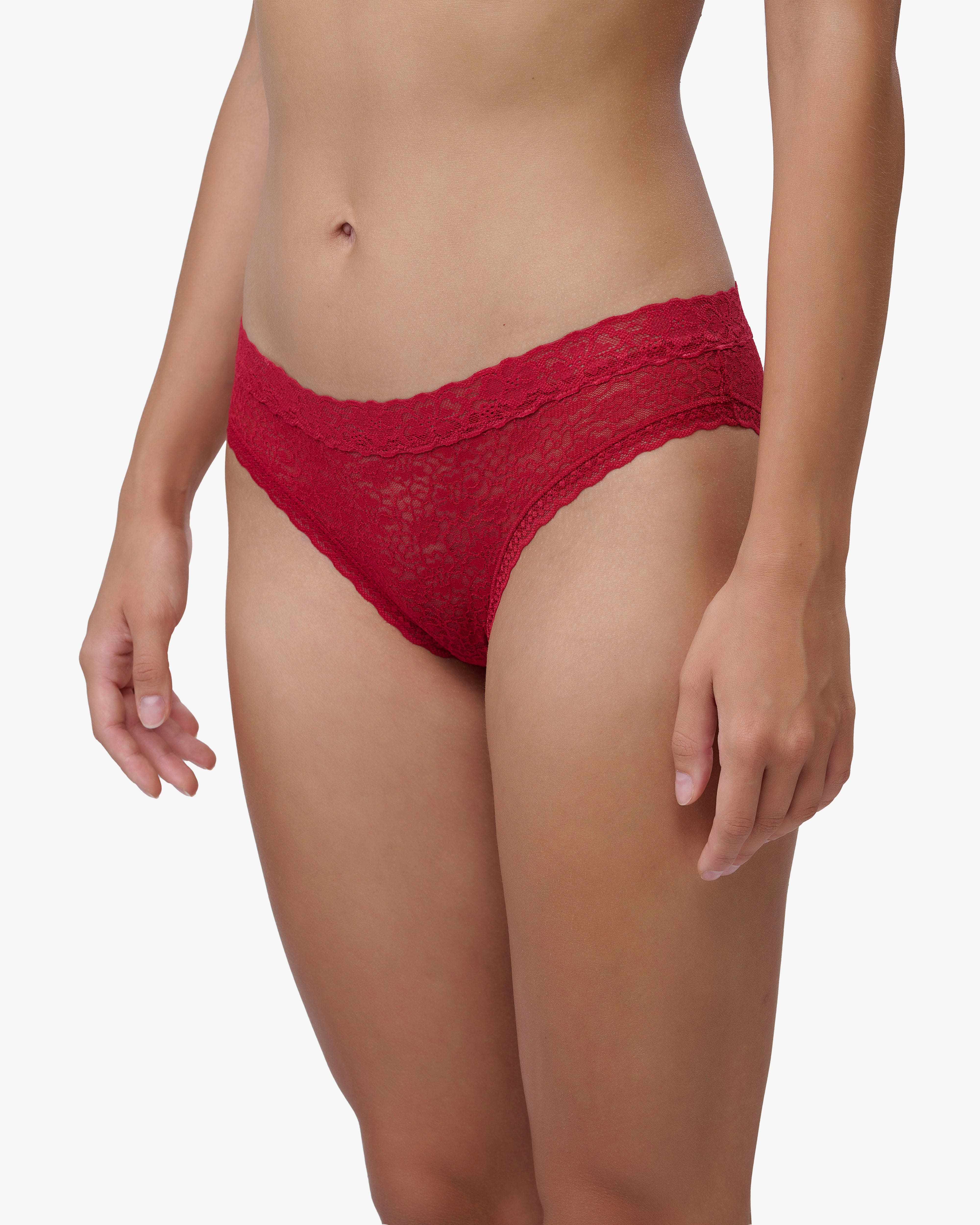 תחתון תחרה ביקיני - RUBY RED – תמונה 2