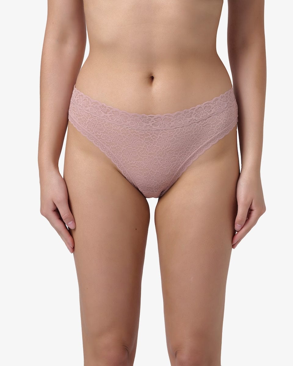 תחתון תחרה ביקיני - SMOKED PINK – תמונה 3