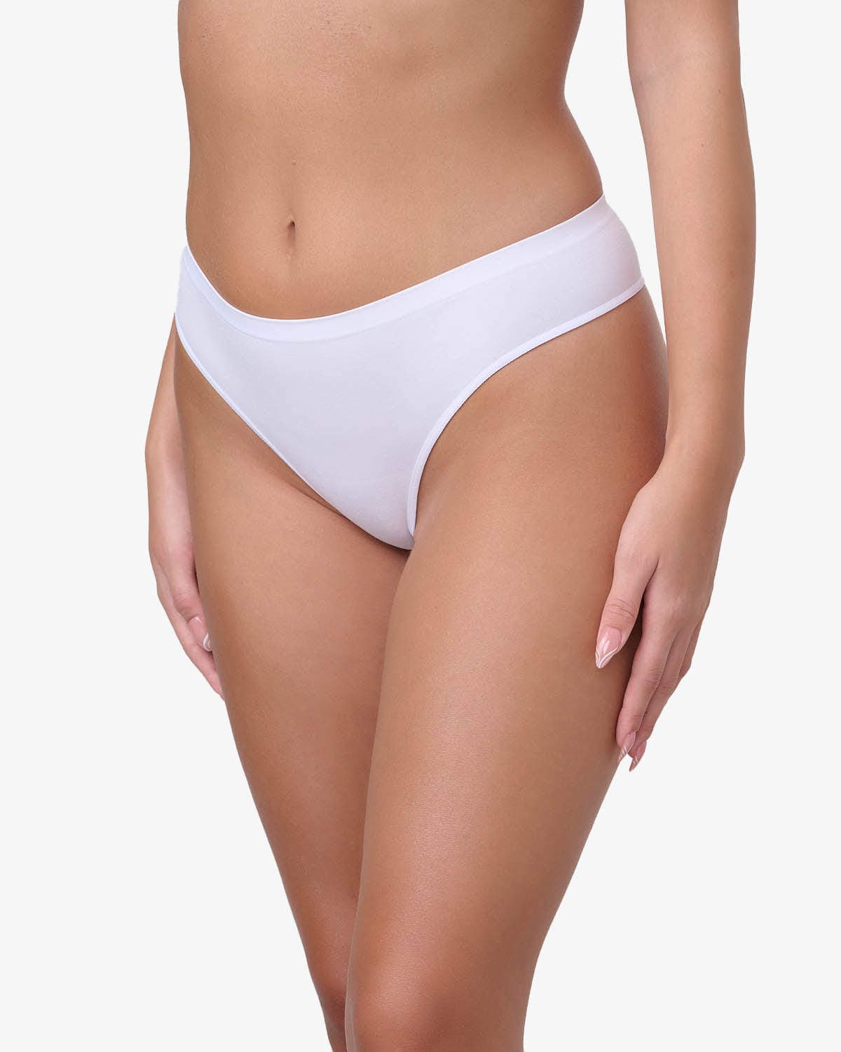 תחתון סימלס חוטיני - WHITE – תמונה 2