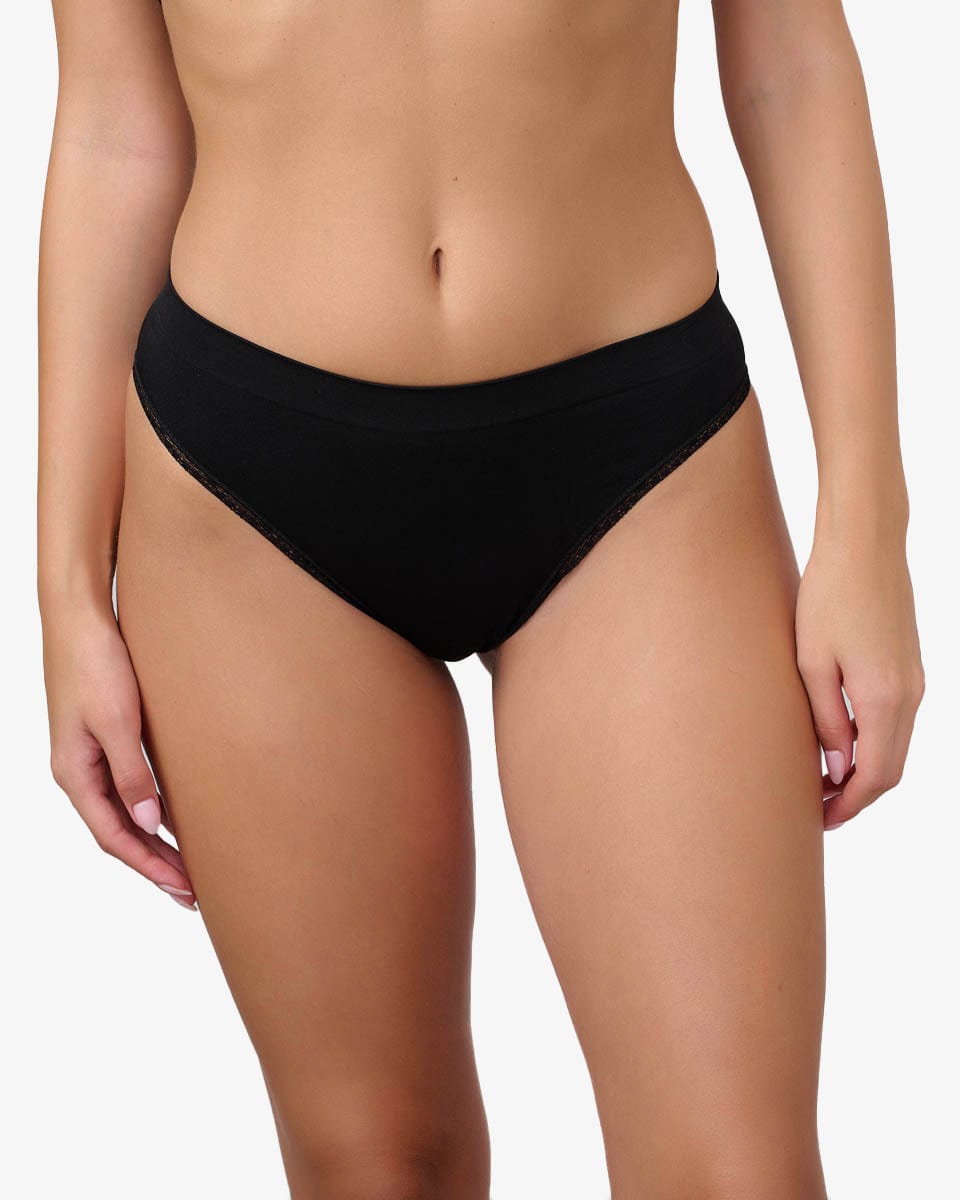 תחתון סימלס ביקיני - BLACK – תמונה 1