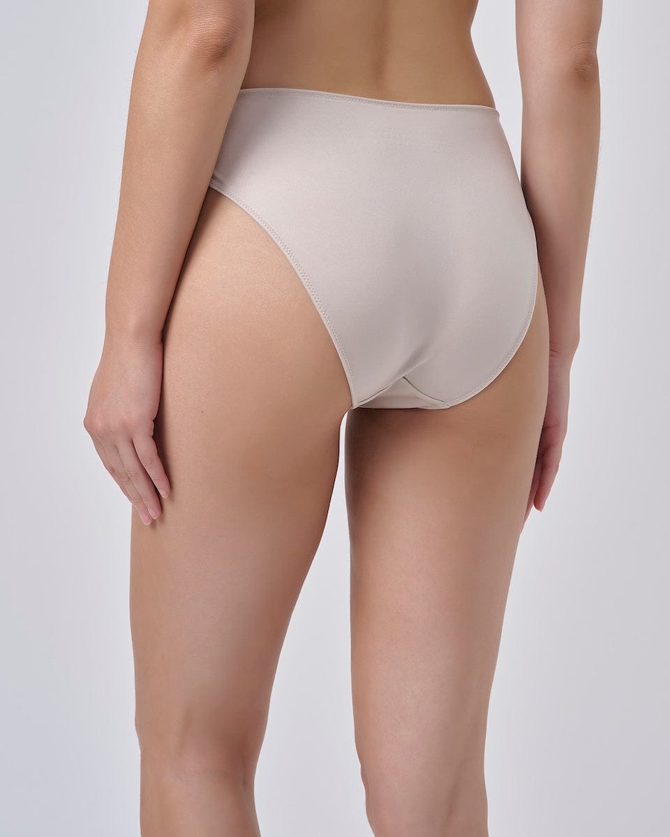 תחתון ביקיני מיקרו סרט תחרה ישר - OATMEAL – תמונה 3