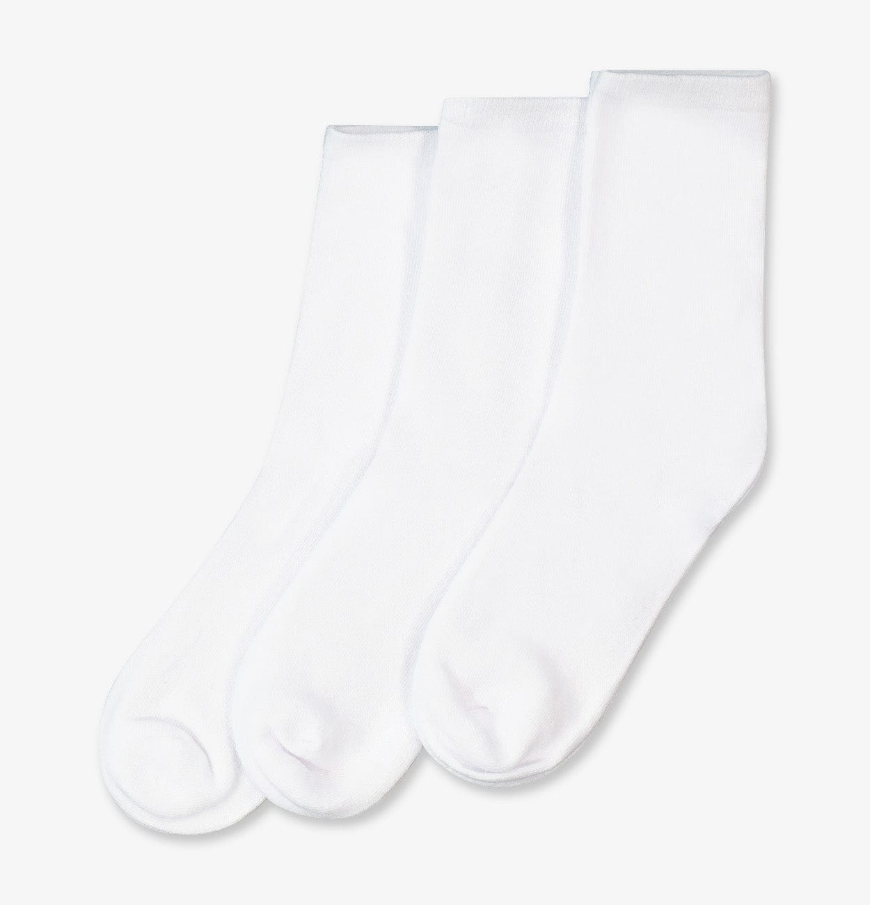 מארז 3 זוגות גרביים ללא תפר באורך קלאסי - WHITE – תמונה 2