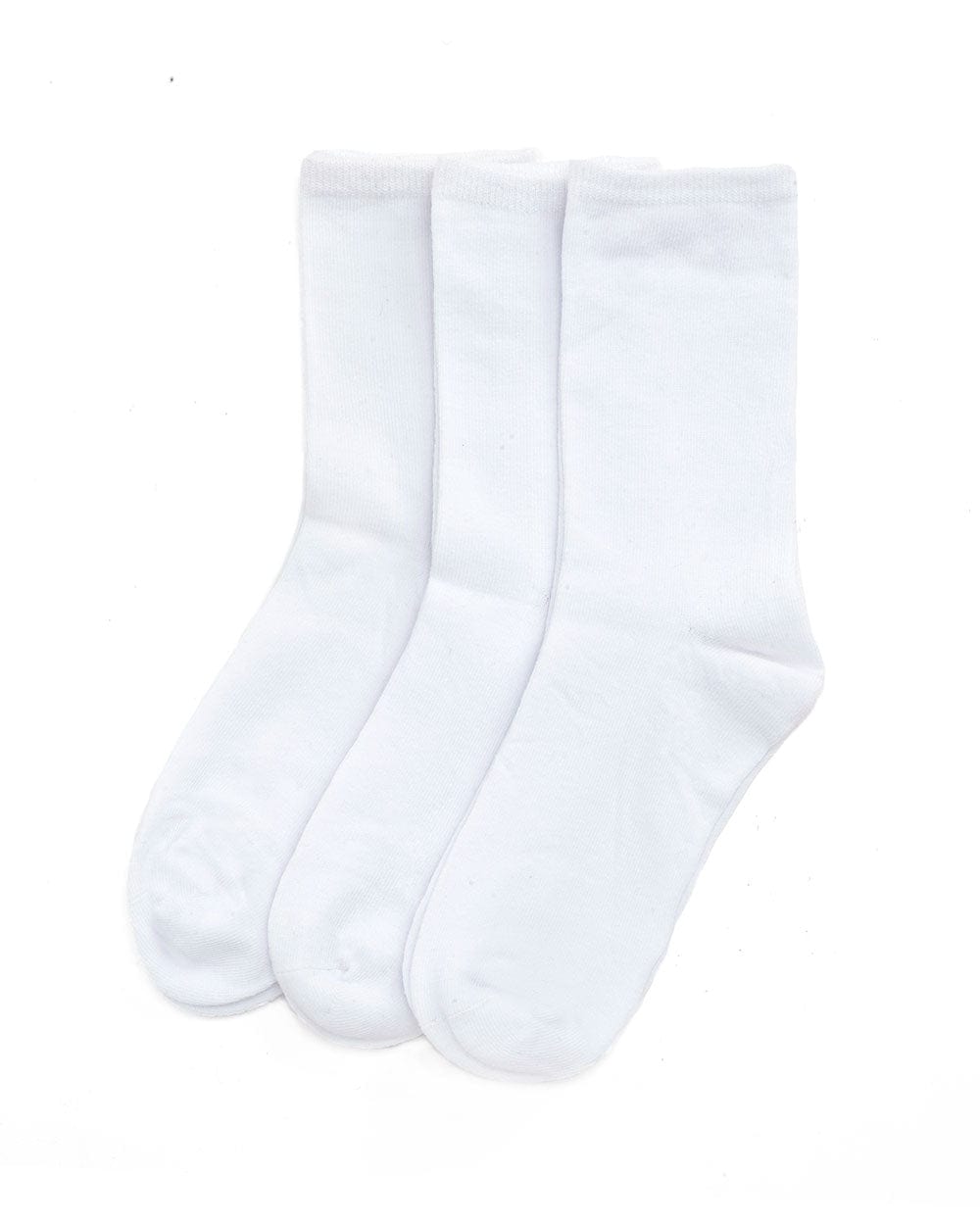 מארז 3 זוגות גרביים ללא תפר באורך קלאסי - WHITE – תמונה 1