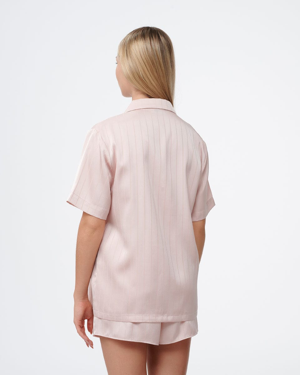 סט פיג'מה סאטן פסים - PEARL – תמונה 3