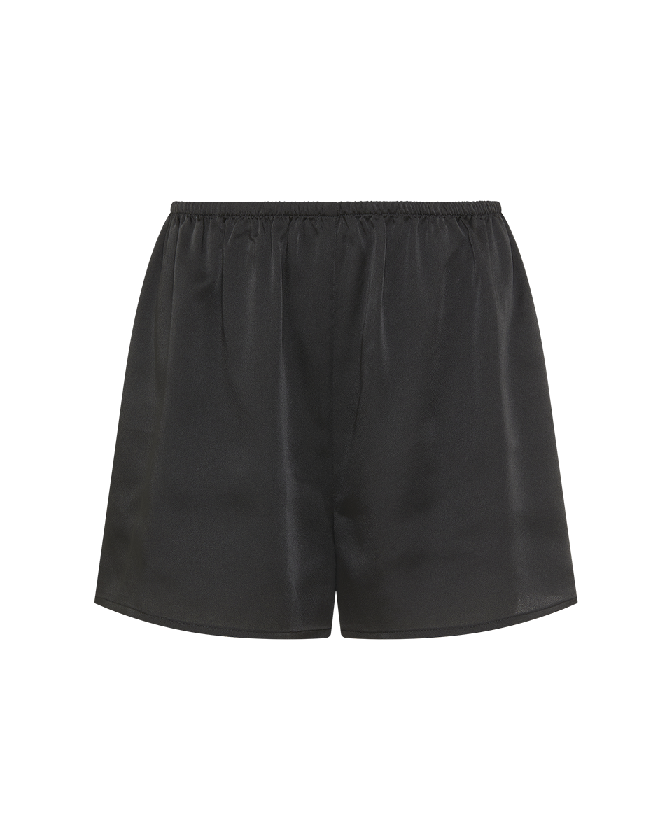 סט בייבי דול סאטן בשילוב תחרה עשירה - BLACK