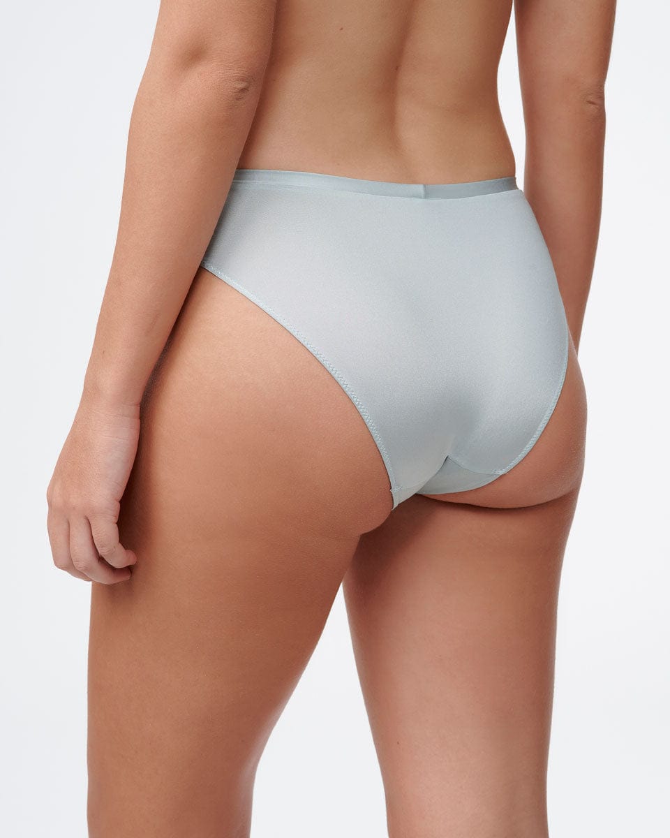 תחתון ביקיני בשילוב בד מיקרו ותחרה עדינה - MINERAL GREEN – תמונה 3