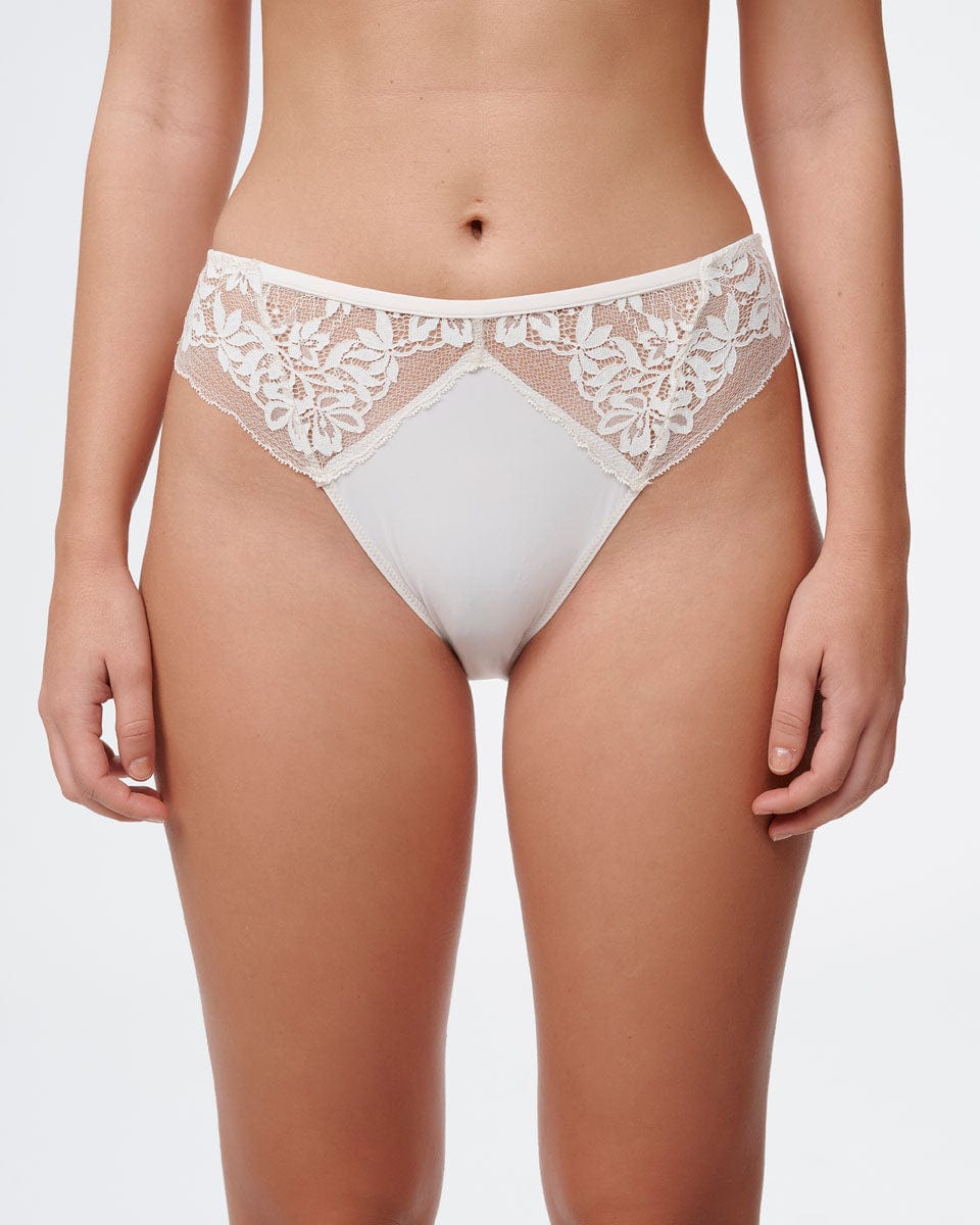 תחתון בגזרת ביקיני מתחרה פרחונית רומנטית - VANILLA – תמונה 1