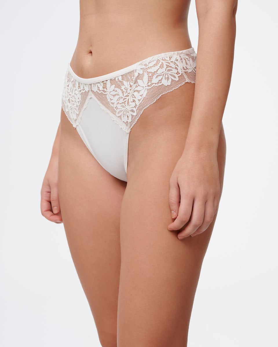 תחתון בגזרת ביקיני מתחרה פרחונית רומנטית - VANILLA – תמונה 2