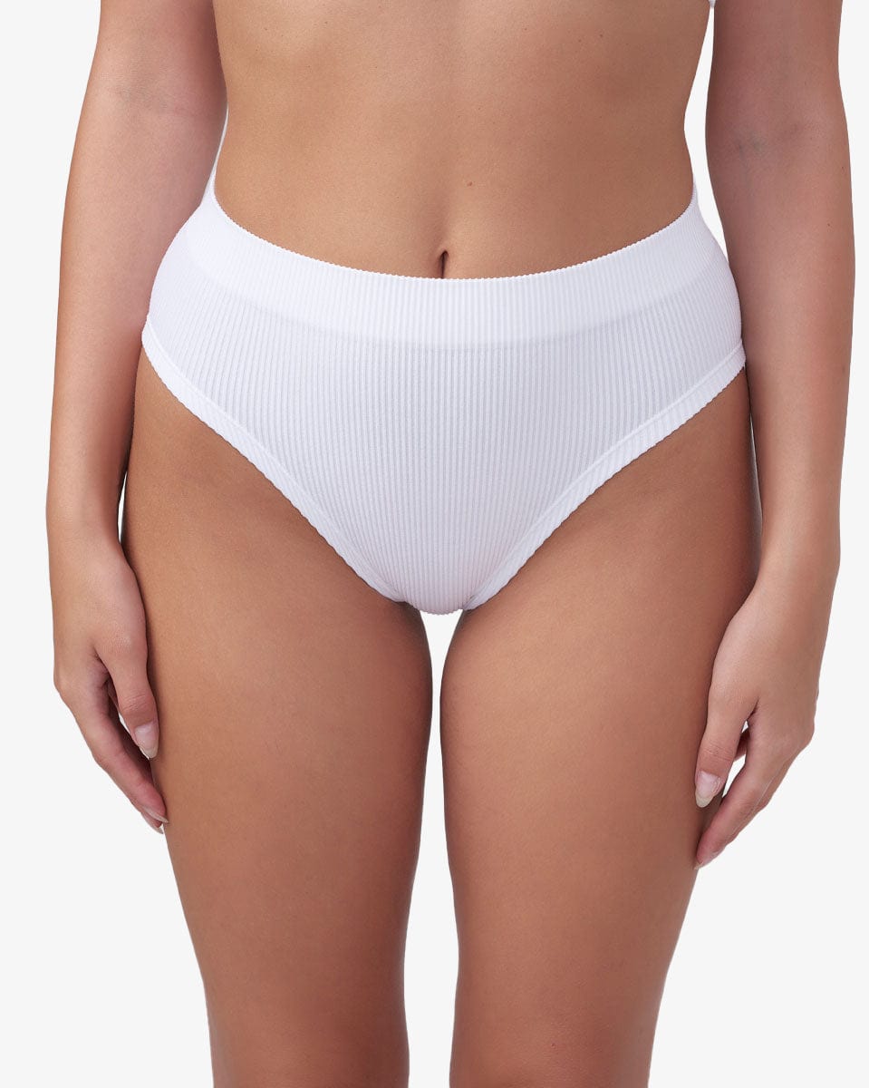 תחתון מידי ריב - WHITE – תמונה 2