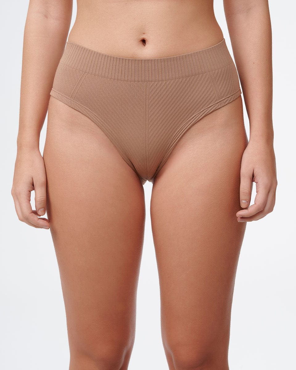 תחתון מידי ריב אלכסוני סימלס - CINNAMON – תמונה 1