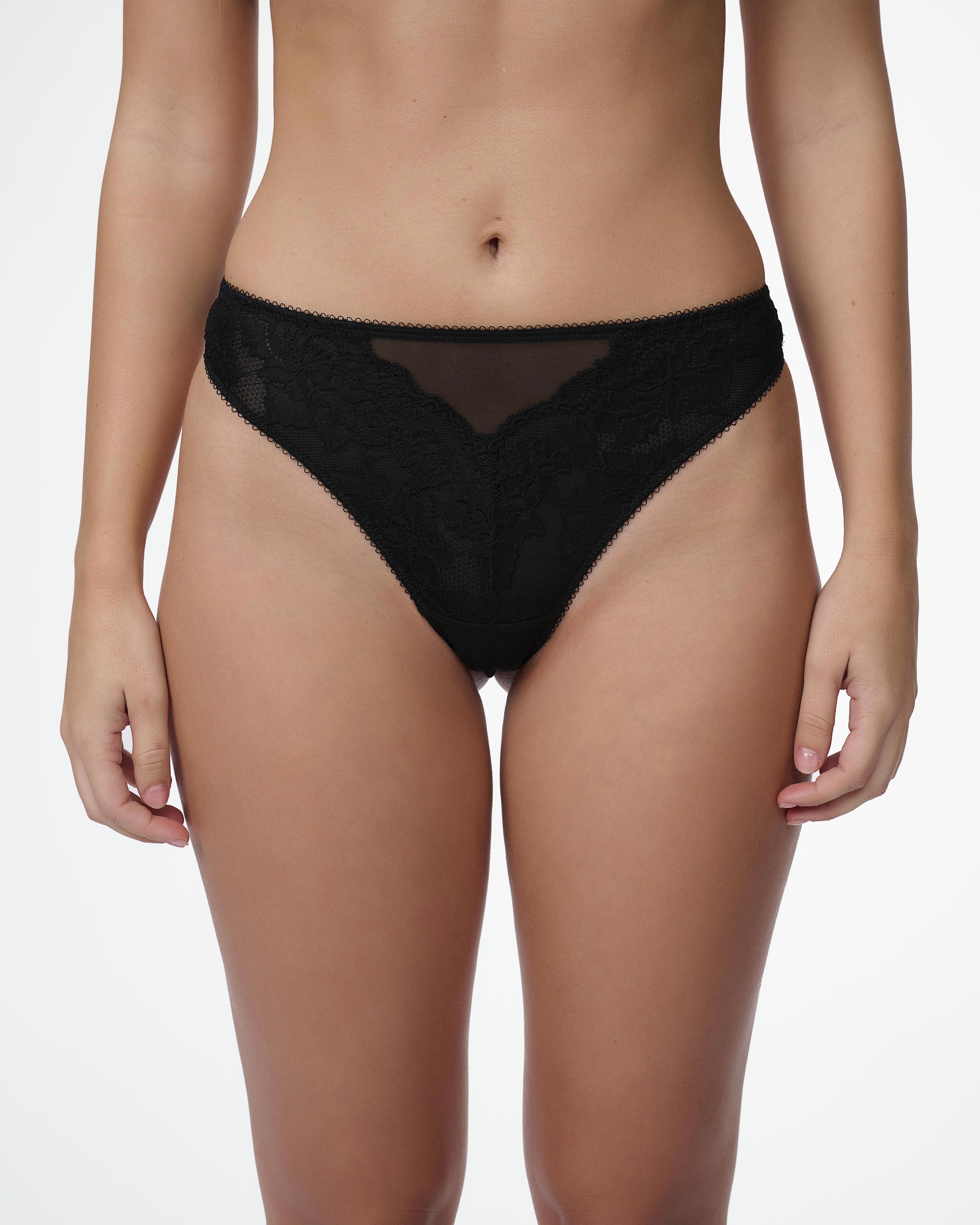 תחתון חוטיני תחרה ורשת