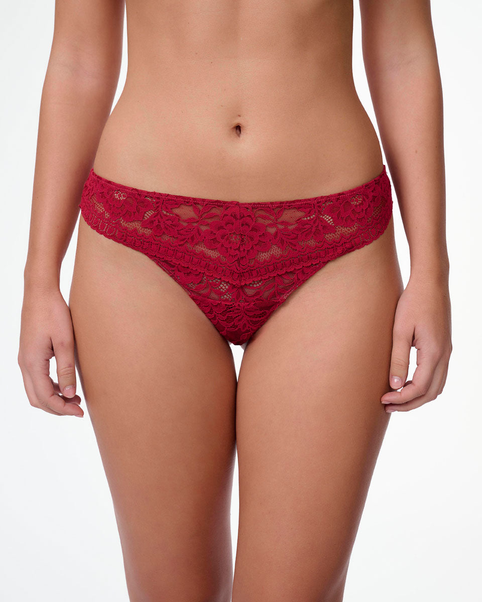 תחתון חוטיני תחרה - RUBY RED