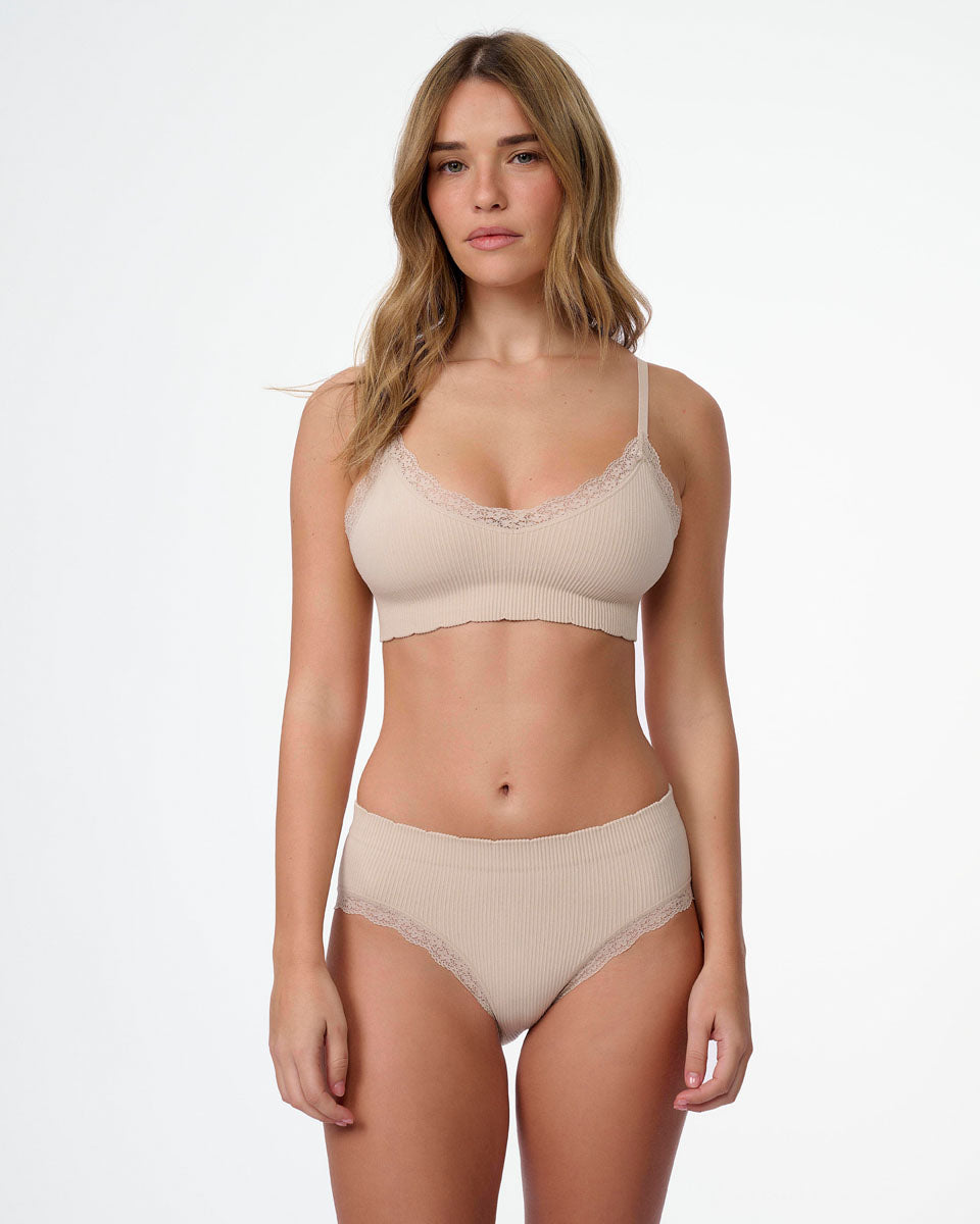 תחתון סימלס ריב מידי עם רגל גבוה