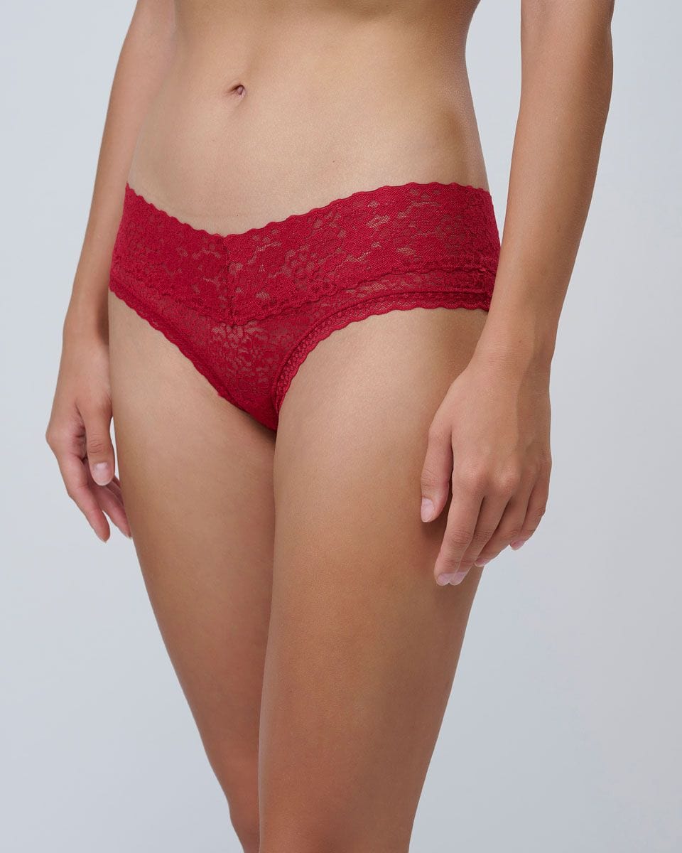 תחתון תחרה צ'יקי - RUBY RED – תמונה 1