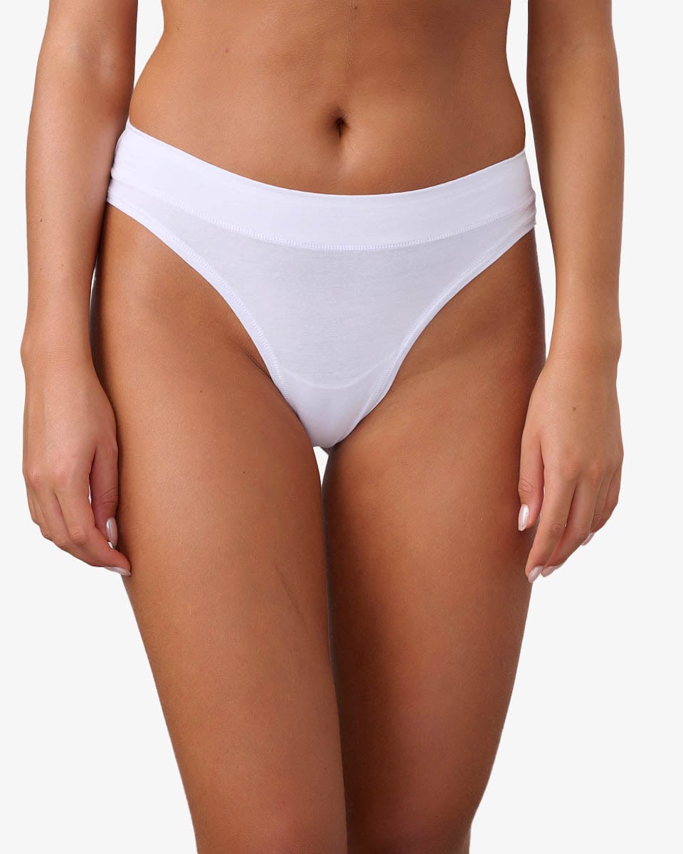 תחתון חוטיני - WHITE – תמונה 1