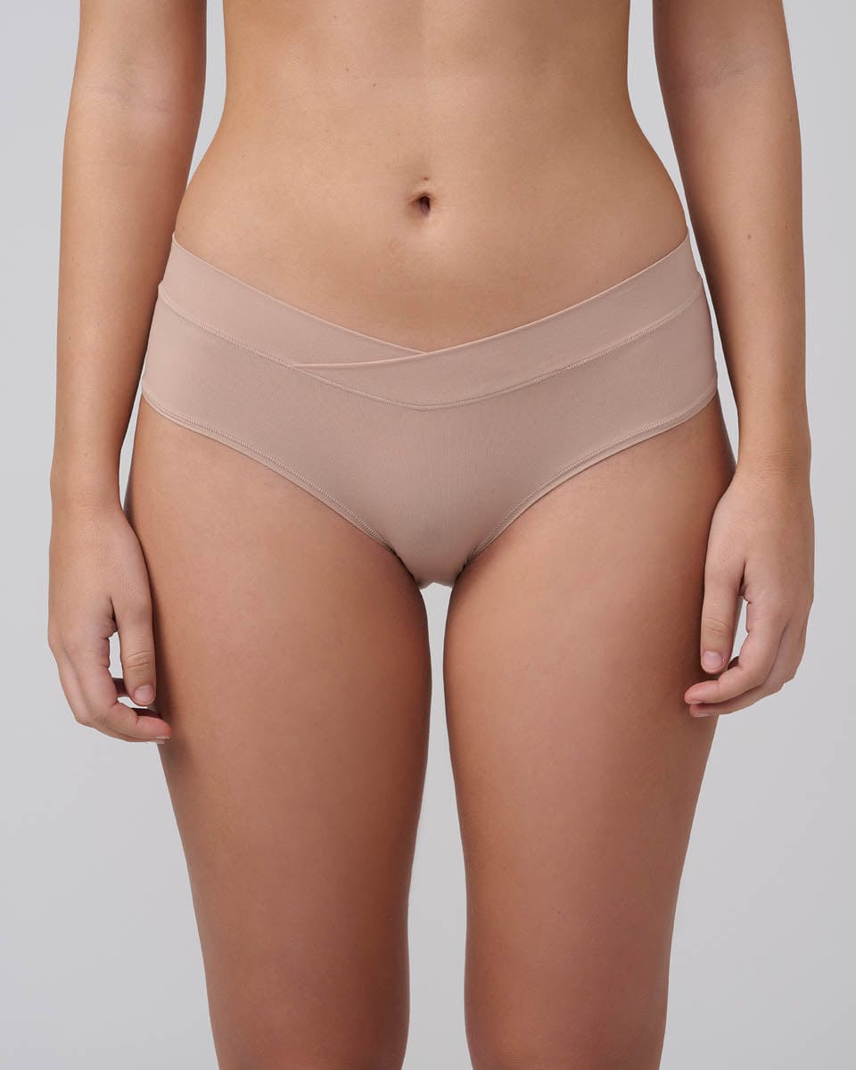 תחתון ציקי בחיתוך V CUT - NUDE – תמונה 1