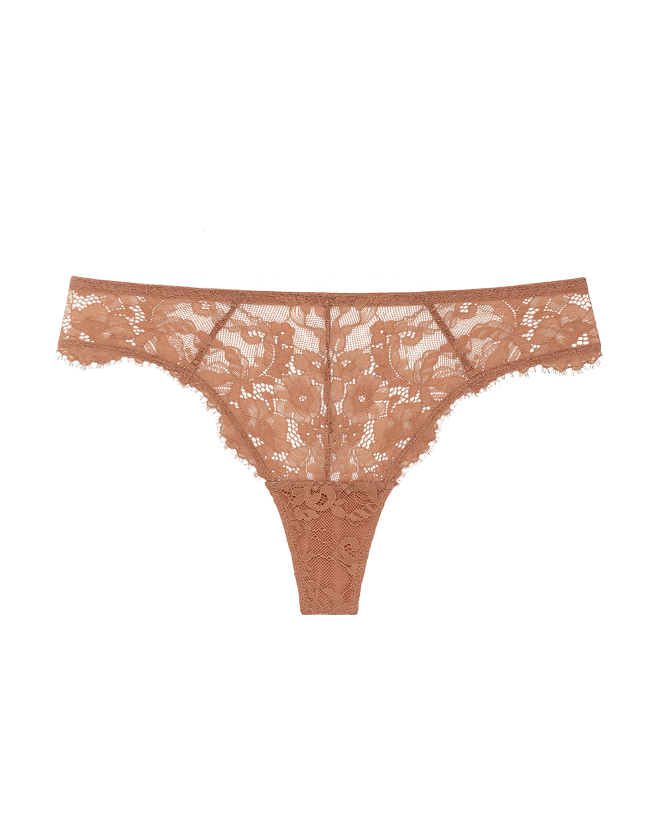 תחתון תחרה חוטיני גובה בשילוב רשת