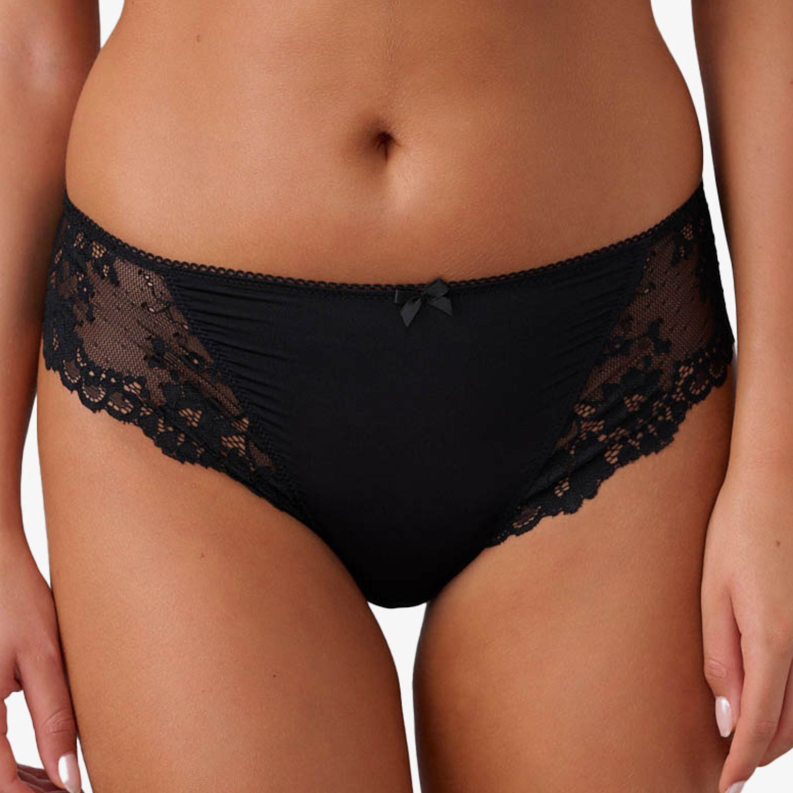 תחתוני מיקרופייבר עם תחרה