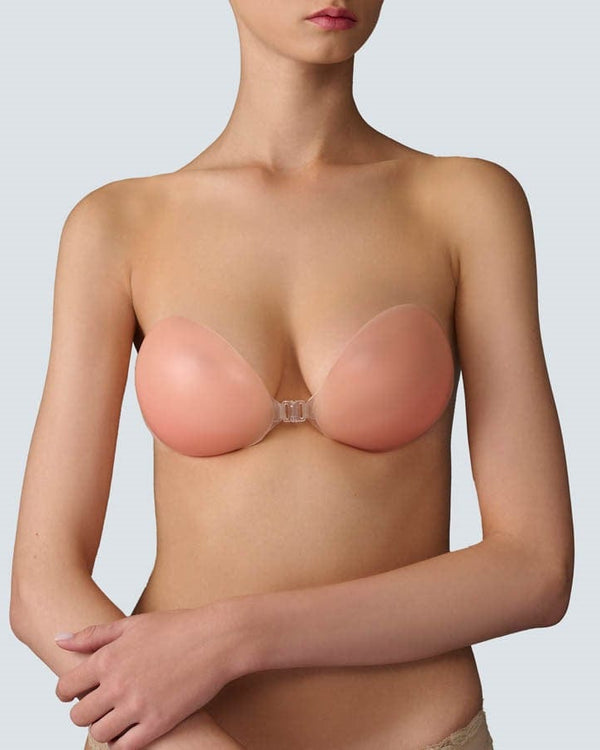 קאפים מסיליקון פוש אפ  עם הדבקה  בצבע גוף - SKIN – תמונה 2