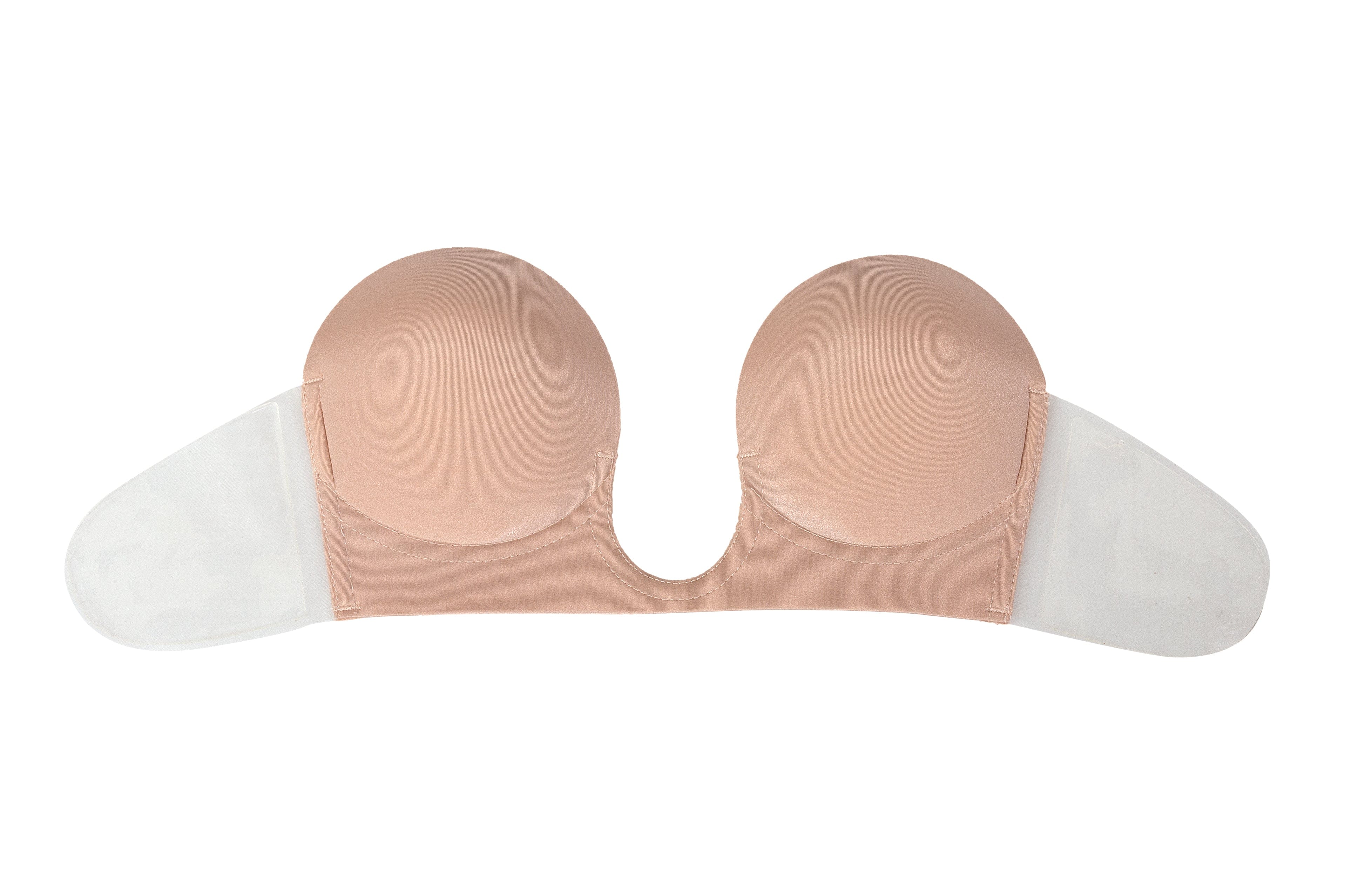 חזיית פוש אפ  נדבקת עם מחשוף U עמוק - NUDE – תמונה 2