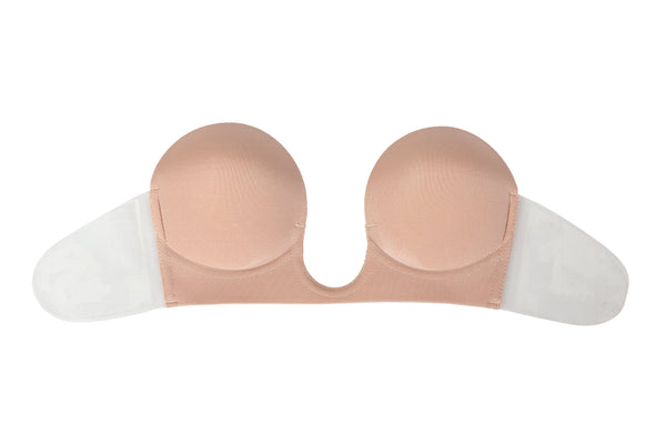 חזיית פוש אפ  נדבקת עם מחשוף U עמוק - NUDE – תמונה 2