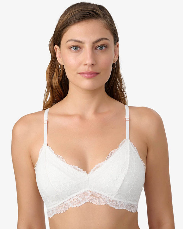 ברלט תחרה עם קאפ נשלף - IVORY – תמונה 1