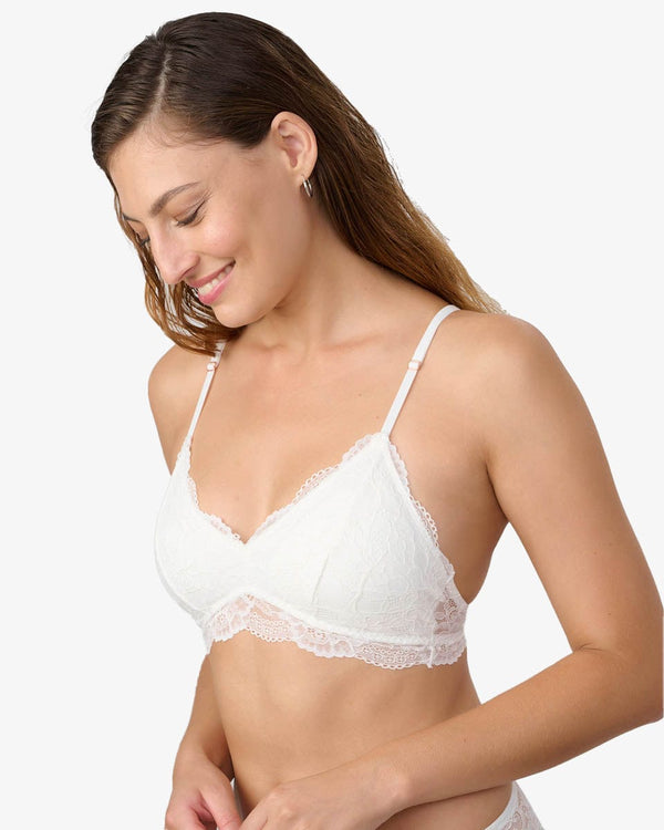 ברלט תחרה עם קאפ נשלף - IVORY – תמונה 2