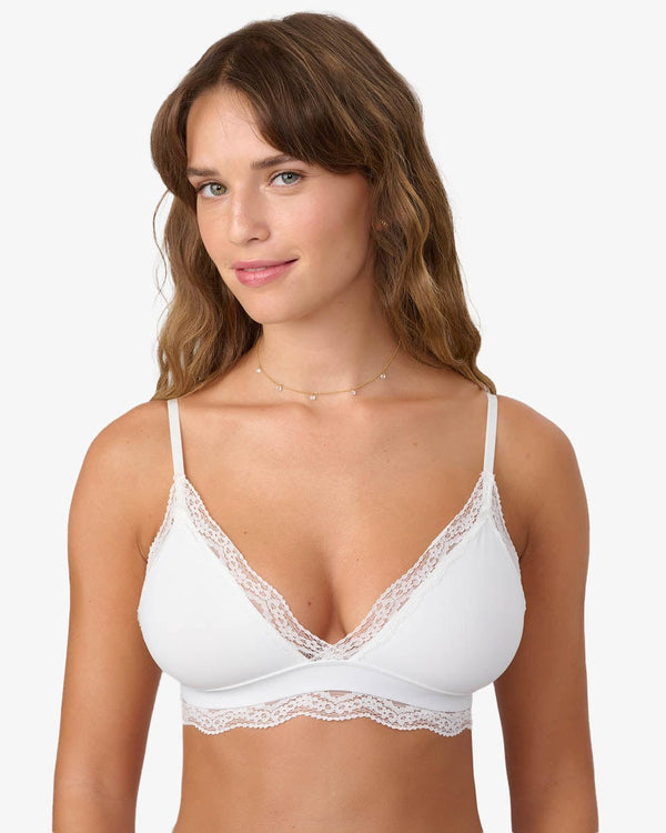 ברלט מיקרופייבר בשילוב תחרה עם קאפ נשלף - IVORY – תמונה 1